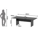 Ver imagem 4 de Mesa de Reunião para Escritório com Painel 8 Lugares Preto