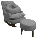 Ver imagem 1 de Kit Amamentação com Balanço Suede Cinza - Dominic Decor Lille