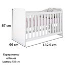 Ver imagem 3 de Berco Grade Fixa e Comoda 4 Gavetas Labirinto Branco Henn