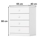 Ver imagem 4 de Berco Grade Fixa e Comoda 4 Gavetas Labirinto Branco Henn