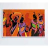 Quadro Mulheres Africanas em vestidos coloridos Decor&Quadros ART015 120x80 cm Tecido Canvas - 1