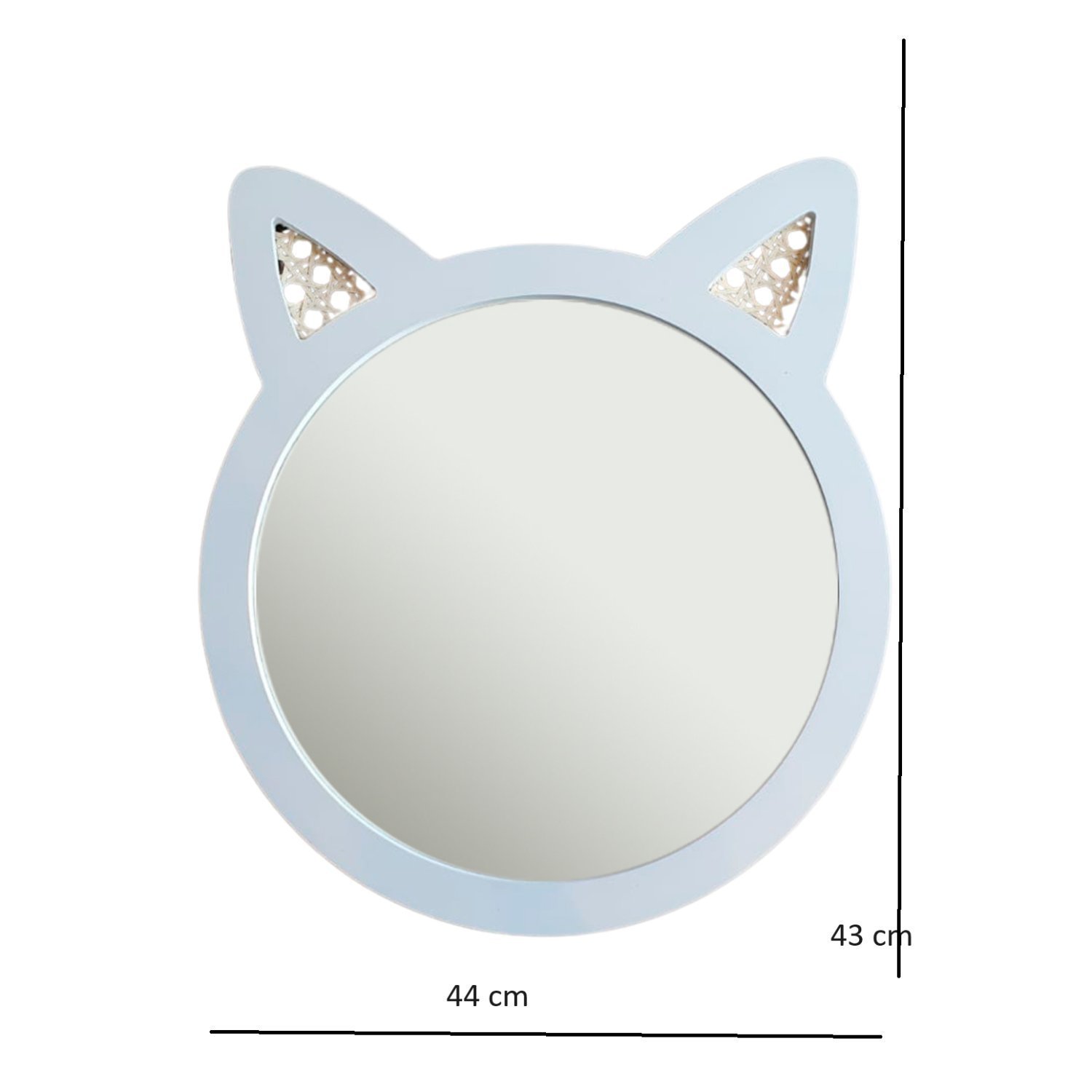 Espelho Decorativo Infantil 43x44cm Gato In House Decor - 4