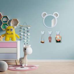 Espelho Decorativo Infantil 43x44cm Urso In House Decor - 3
