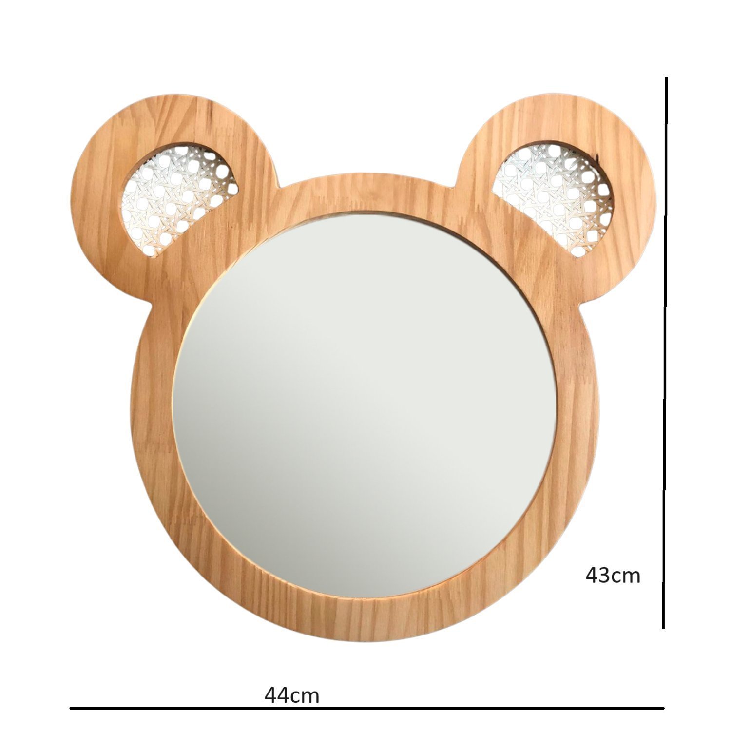 Espelho Decorativo Infantil 43x44cm Urso - 4