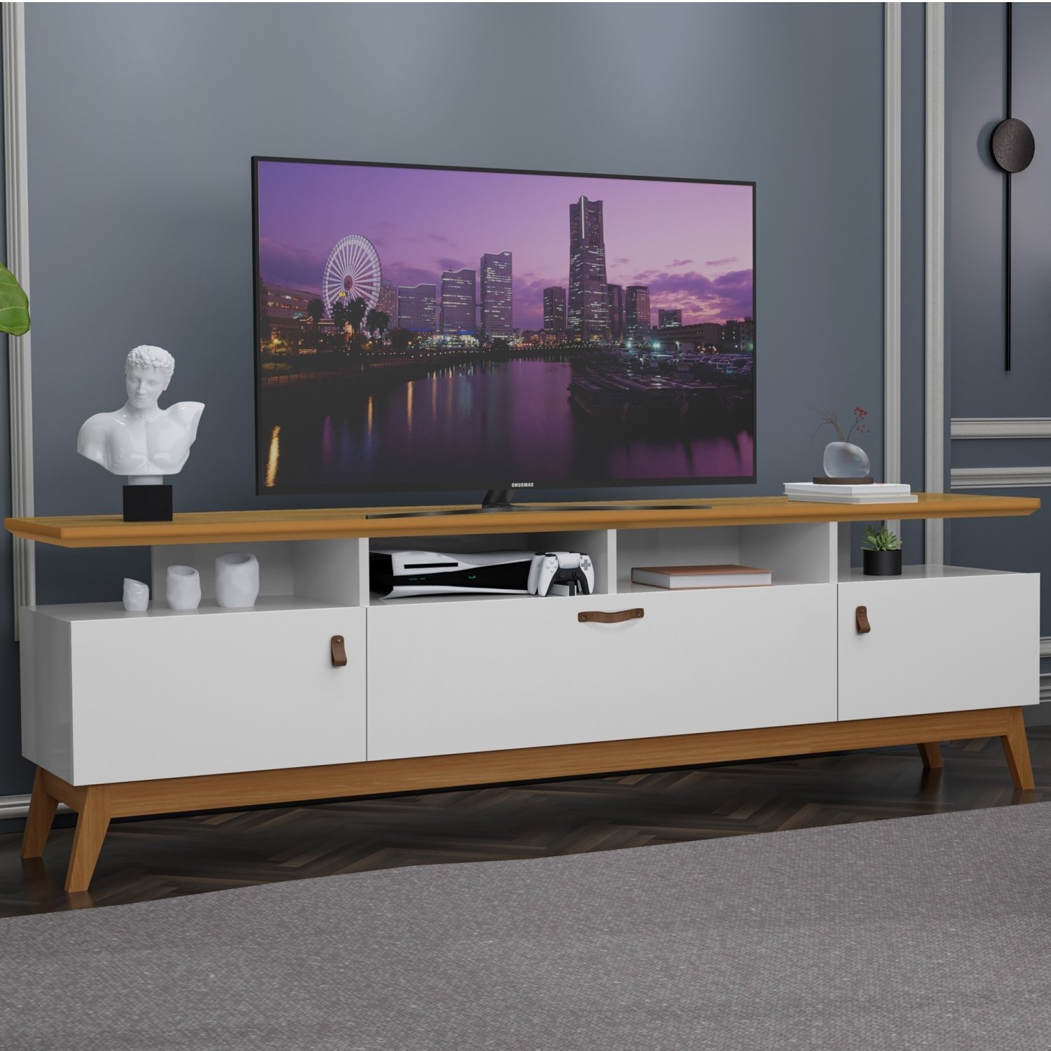 Rack para Tv até 89 Polegadas 180cm 3 Portas Absolut - 1