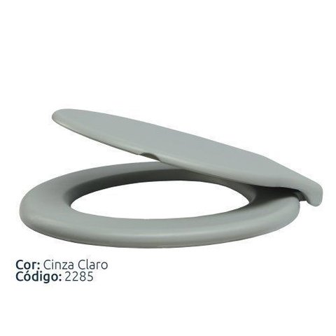 Assento Sanitário Roma Oval Cinza Claro - Alumasa