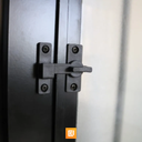 Ver imagem 3 de Porta Social com Postigo Vidro Boreal Aluminio Preto - Linha 25 - 210cm - 80cm - Direito