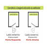 Porta Social com Postigo Vidro Boreal Aluminio Preto - Linha 25 - 210cm - 80cm - Direito - 5