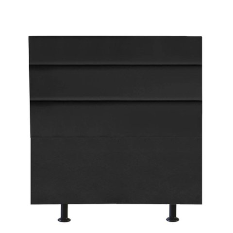 Cabeceira Estofada Argentina 100cm Solteiro Para Cama Box Quarto Corino Preto - Gat Magazine