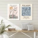 Ver imagem 2 de Kit 2 Quadros Artes Picasso - Mulheres 24x18cm - com Vidro:madeira Branca