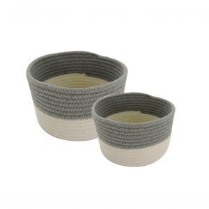 Jogo 2 Cestos Round Gist Cotton S- Alça Mimo Style Bh22276