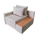 Ver imagem 1 de Poltrona Cama Baú e USB | Tampo Lateral & Tecido Impermeável.