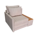 Ver imagem 3 de Poltrona Cama Baú e Usb | Tampo Lateral & Tecido Impermeável.