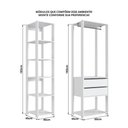 Ver imagem 3 de Kit Guarda Roupa Closet 02 Pecas 183x100cm Branco Proddy
