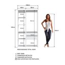 Ver imagem 4 de Kit Guarda Roupa Closet 02 Pecas 183x100cm Branco Proddy