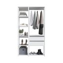 Ver imagem 1 de Kit Guarda Roupa Closet 02 Pecas 183x100cm Branco Proddy