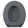 Assento Vaso Sanitário Tampa Oval Soft Cinza Escuro | Astra - 4