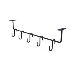 Barra Multiuso Utensílios e Xícaras para Parede + 5 Ganchos - 1