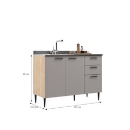 Cozinha Modulada 6 Peças 14 Portas 2 Gavetas Amalia - 10