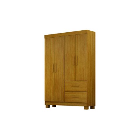Roupeiro Kali 4 Portas 2 Gavetas Cinamomo
