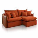 Ver imagem 1 de Sofá Retrátil Firenze com Assento Soft D28 e Almofadas Soltas:Boucle Terracota/2.60