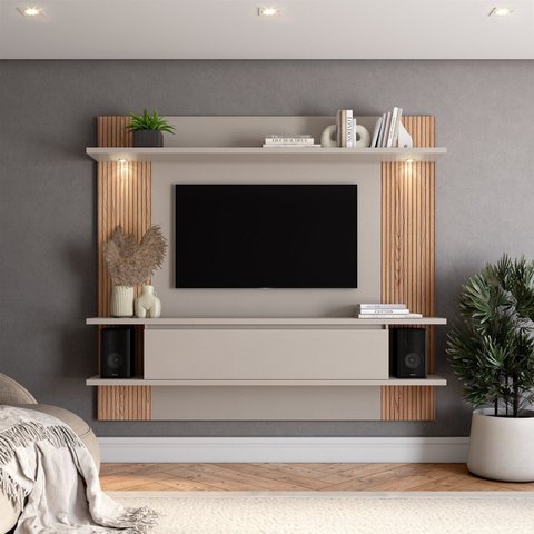 Painel para TV até 50 Polegadas 200CMX180CM Cadiz Bege