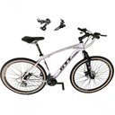 Ver imagem 1 de Bicicleta Aro 29 Gti Roma Alumínio 21v Câmbios Shimano Freio a Disco C- Pneu Faixa Bege Branco 17