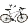 Bicicleta Aro 29 Gti Roma Alumínio 21v Câmbios Shimano Freio a Disco C- Pneu Faixa Bege Branco 17 - 1