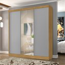 Ver imagem 1 de Guarda Roupa Casal 3 Portas de Correr com Espelho Omega