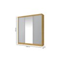 Ver imagem 5 de Guarda Roupa Casal 3 Portas de Correr com Espelho Omega