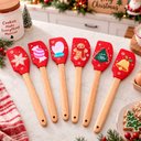 Ver imagem 1 de Jogo Espátula Natalina Silicone Noel Neve Rena 30cm Kit 6PÇS