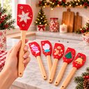 Ver imagem 2 de Jogo Espátula Natalina Silicone Noel Neve Rena 30cm Kit 6PÇS
