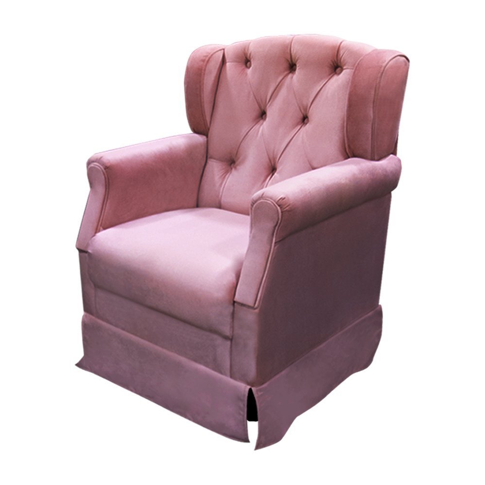 Poltrona Cadeira de Amamentação Balanço + Puff Ternura Veludo - Star Confort - 7