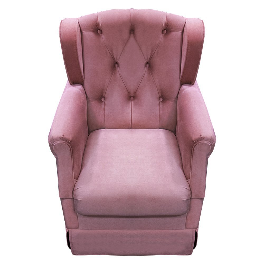 Poltrona Cadeira de Amamentação Balanço + Puff Ternura Veludo - Star Confort - 8