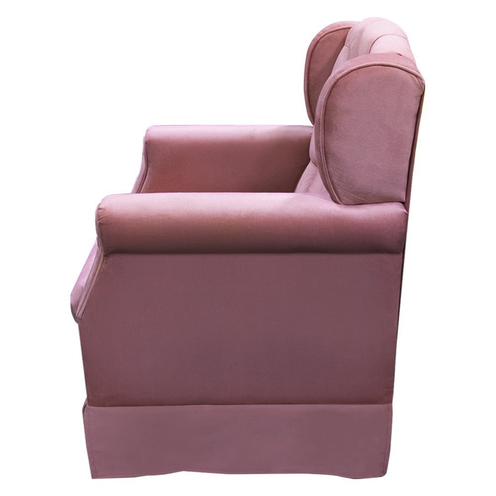 Poltrona Cadeira de Amamentação Balanço + Puff Ternura Veludo - Star Confort - 9