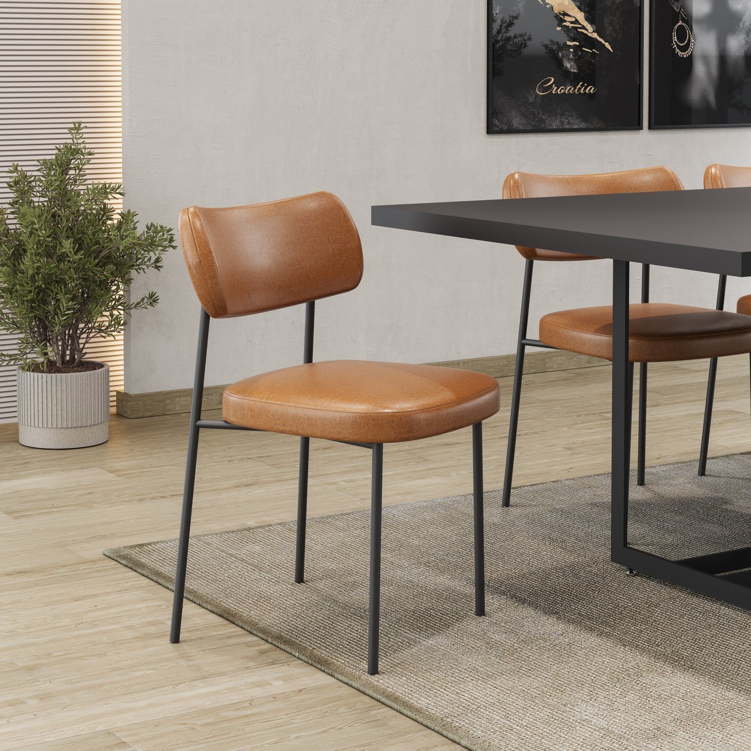 Kit 2 Cadeiras para Sala de Jantar Mona Espresso Móveis - 3