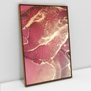Ver imagem 1 de Quadro Decorativo em Canvas Abstrato Mármore Rosa Perolado TaColado Moldura Flutuante 4,5cm Freijó 9