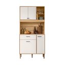Ver imagem 4 de Cozinha Compacta Erva Doce 90cm Freijó Off White Nicioli