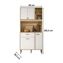 Ver imagem 2 de Cozinha Compacta Erva Doce 90cm Freijó Off White Nicioli