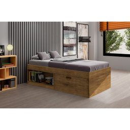 Cama Solteiro com Sapateira e Nicho Laura Yescasa - 3