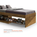 Ver imagem 7 de Cama Solteiro com Sapateira e Nicho Laura Jequitibá