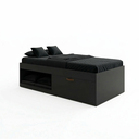 Ver imagem 2 de Cama Solteiro com Sapateira e Nicho Laura Yescasa Preto