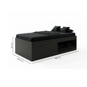 Ver imagem 3 de Cama Solteiro com Sapateira e Nicho Laura Yescasa Preto