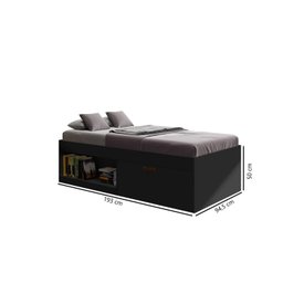 Cama Solteiro com Sapateira e Nicho Laura Yescasa - 4