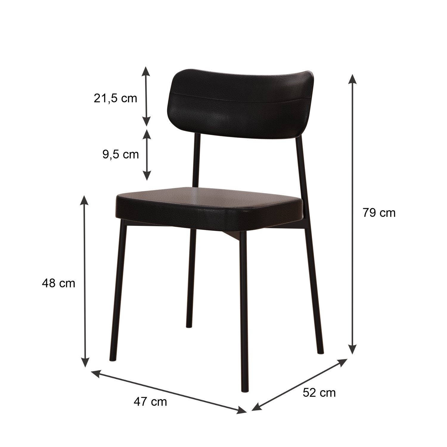 Kit 4 Cadeiras para Sala de Jantar Mona Espresso Móveis - 4