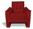 Ver imagem 5 de Poltrona do Papai Ibiza Reclinável Descanso Sala TV:Vermelho/Suede