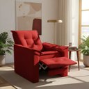 Ver imagem 2 de Poltrona do Papai Ibiza Reclinável Descanso Sala TV:Vermelho/Suede