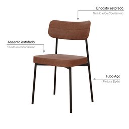 Kit com 6 Cadeiras para Sala de Jantar Mona Yescasa - 5
