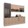 Cozinha Modulada Stylo 270cm Nicho Microondas e Cristaleira Cor:cumaru - 2