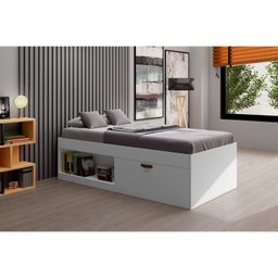 Cama Solteiro com Sapateira e Nicho Laura Yescasa - 6